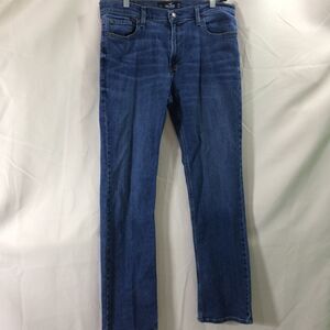 Hollister Men’s Jeans Classic Straight Blue Denim Stretch 34x34